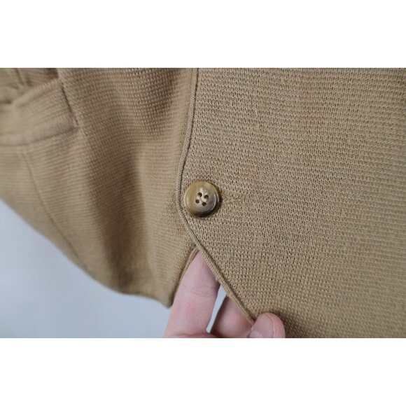 Vintage 70s Streetwear Mens Large Distressed Blank Wool Blend Knit Sweater Vest - Picture 8 of 14